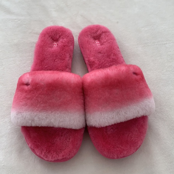 NWB UGG  Cozette pink gradient shearling slippers - Picture 3 of 8